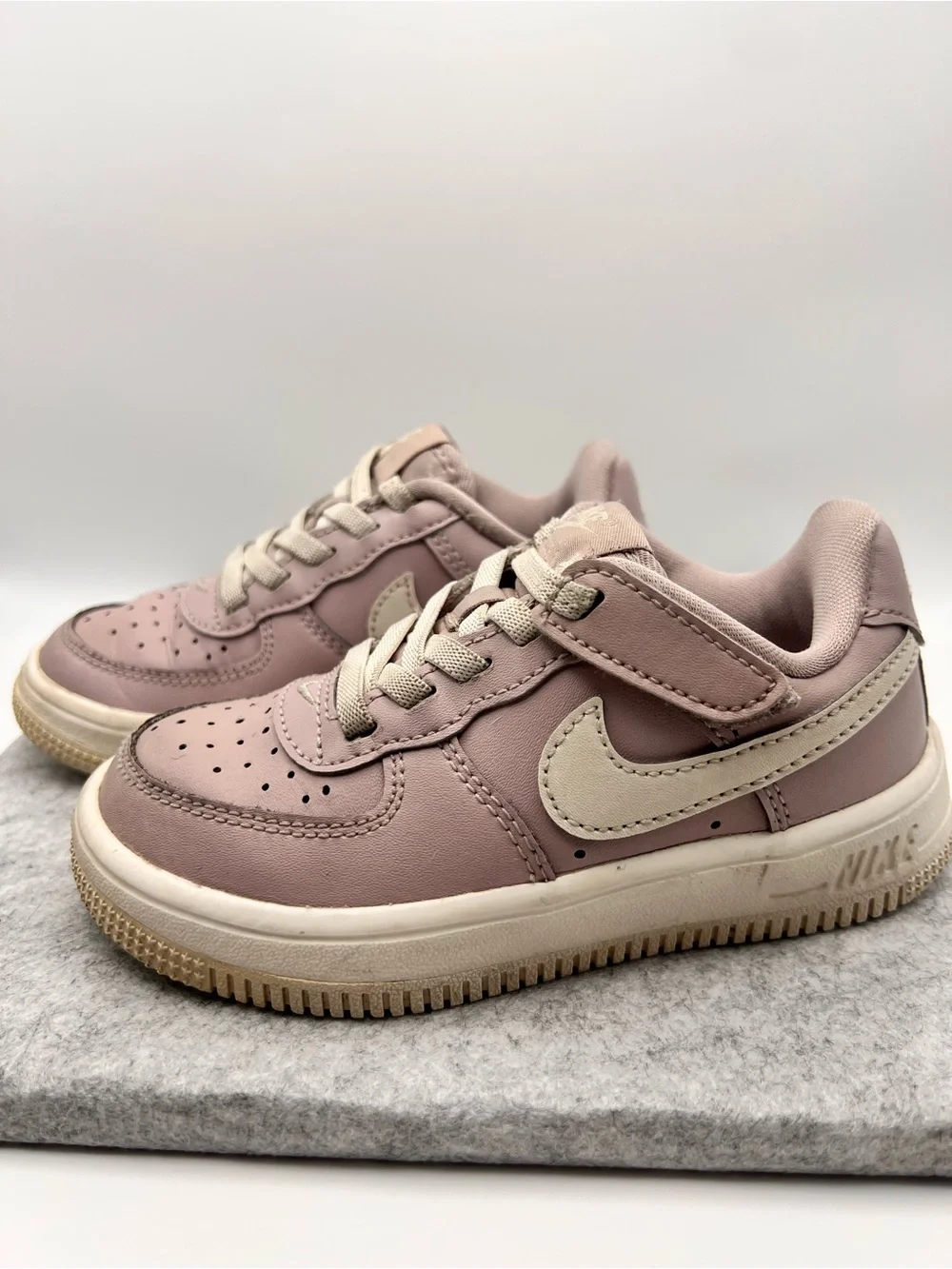 Nike Toddler Air Force 1 EasyOn 9C Particle Rose Pink White Shoes